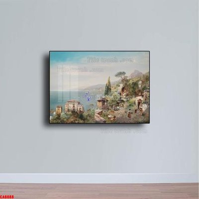 File gốc in tráng gương Tranh sơn dầu phong cảnh châu âu CA6088 chi tiết