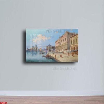 File PSD Tranh sơn dầu phong cảnh châu âu CA6101 (bản gốc) độ phân giải cao