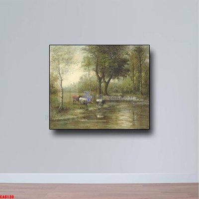 File gốc in tráng gương Tranh sơn dầu phong cảnh châu âu CA6130 chi tiết