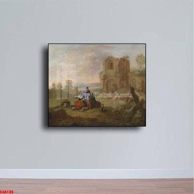 File tranh Tranh sơn dầu phong cảnh châu âu CA6135 (bản gốc) treo phòng ăn