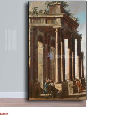 File tranh gốc Tranh sơn dầu phong cảnh châu âu CA6137 (sắc nét từng chi tiết)