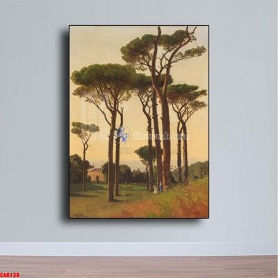 File tranh gốc Tranh sơn dầu phong cảnh châu âu CA6138 (bản quyền) file PSD