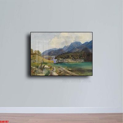 Download file Tranh sơn dầu phong cảnh châu âu CA6167 (gốc) in mica bàn thờ
