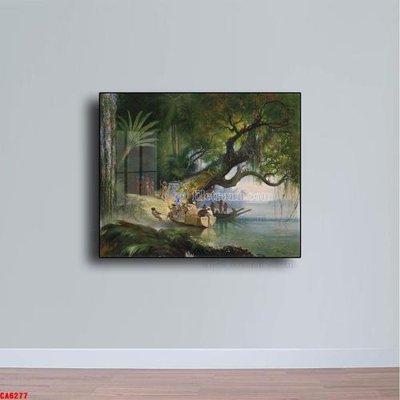 File tranh gốc in trần nhà Tranh sơn dầu phong cảnh châu âu CA6277 3D