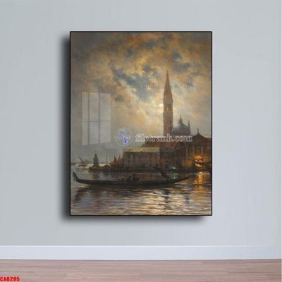 File gốc Tranh sơn dầu phong cảnh châu âu CA6295 (phong cách) châu Âu