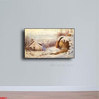 File tranh in mica Tranh sơn dầu phong cảnh châu âu CA6317 (độ phân giải cao)