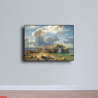 File in lụa Tranh sơn dầu phong cảnh châu âu CA6343 (phong cảnh) Tranh sơn dầu phong cảnh châu âu CA6343