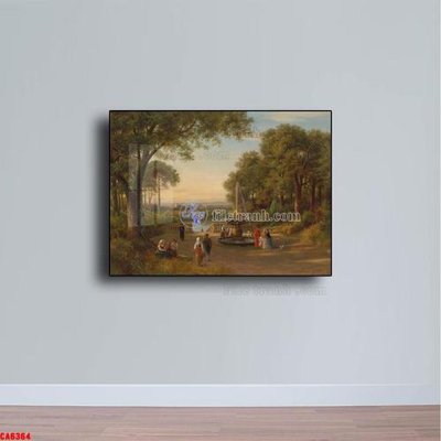 File PSD Tranh sơn dầu phong cảnh châu âu CA6364 (gốc) nhiều lớp (multi-layer)