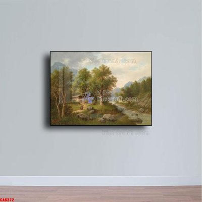 Tải file Tranh sơn dầu phong cảnh châu âu CA6372 (gốc) làm file in ấn