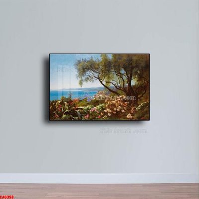 File in mica Tranh sơn dầu phong cảnh châu âu CA6398 (ảnh gốc) đẹp