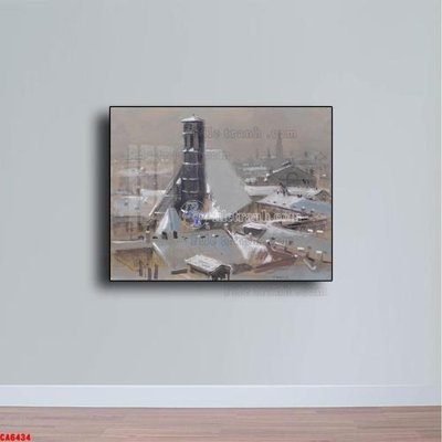 Tải file Tranh sơn dầu phong cảnh châu âu CA6434 (gốc) làm file in ấn