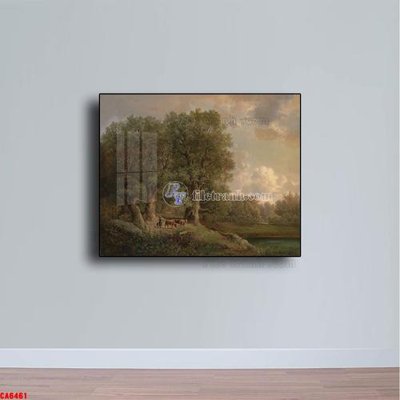 Hình ảnh file gốc in lụa Tranh sơn dầu phong cảnh châu âu CA6461