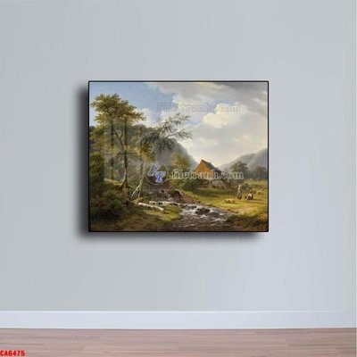 File tranh gốc Tranh sơn dầu phong cảnh châu âu CA6475 (bản quyền) độc đáo
