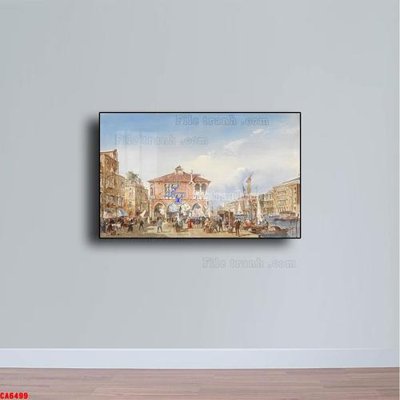 File gốc Tranh sơn dầu phong cảnh châu âu CA6499 (trang trí) phòng làm việc