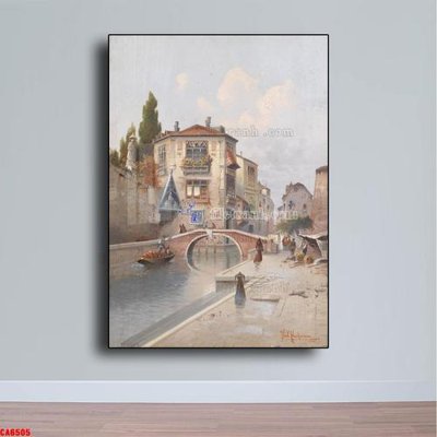 File in ấn cao cấp Tranh sơn dầu phong cảnh châu âu CA6505 (file gốc)