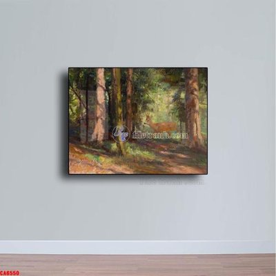 File gốc in ấn Tranh sơn dầu phong cảnh châu âu CA6550 độ phân giải cao