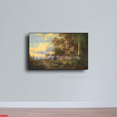 Tải file gốc in lụa Tranh sơn dầu phong cảnh châu âu CA6557 siêu nét