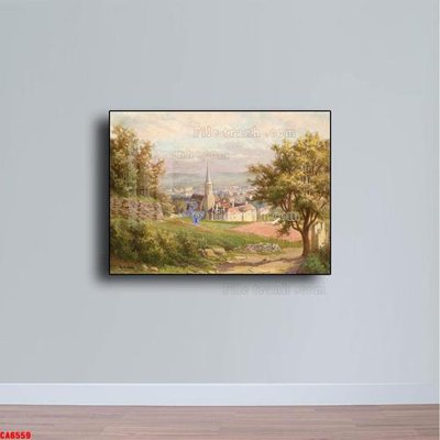 Tải xuống file tranh gốc Tranh sơn dầu phong cảnh châu âu CA6559 (PSD/TIFF)