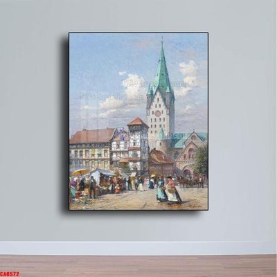 File gốc Tranh sơn dầu phong cảnh châu âu CA6572 (in tráng gương) nghệ thuật