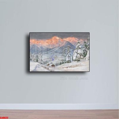 File in ấn Tranh sơn dầu phong cảnh châu âu CA6622 (bản gốc) cao cấp