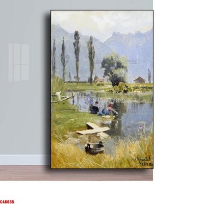 File ảnh Tranh sơn dầu phong cảnh châu âu CA6635 (gốc) in standee