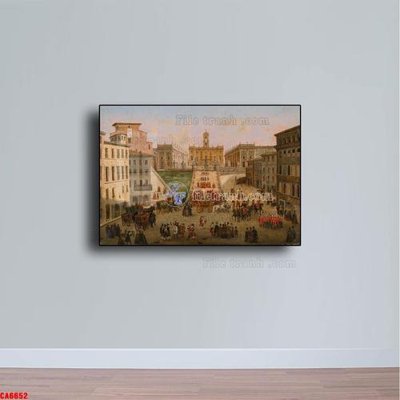 Tải về file tranh gốc Tranh sơn dầu phong cảnh châu âu CA6652 (để in quảng cáo)