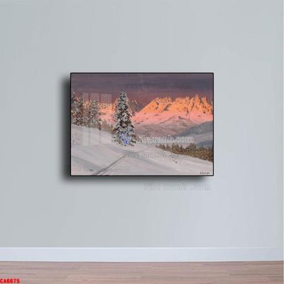 File in lụa Tranh sơn dầu phong cảnh châu âu CA6675 (chất lượng cao) Tranh sơn dầu phong cảnh châu âu CA6675