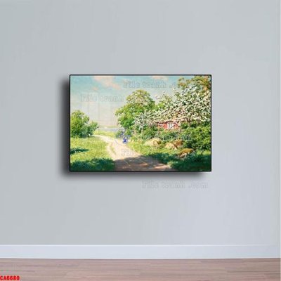 File tranh gốc Tranh sơn dầu phong cảnh châu âu CA6680 (bản quyền) độc đáo