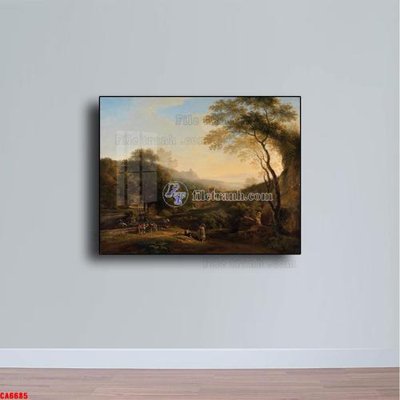 Tải file Tranh sơn dầu phong cảnh châu âu CA6685 (gốc) chủ đề phong thủy