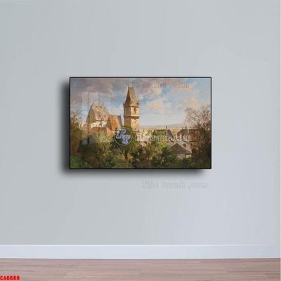 File tranh Tranh sơn dầu phong cảnh châu âu CA6689 (gốc) in backlit film