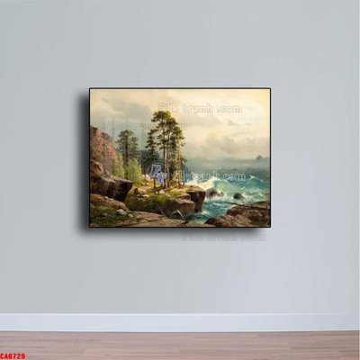 Ảnh gốc Tranh sơn dầu phong cảnh châu âu CA6729 (nét căng) in mica