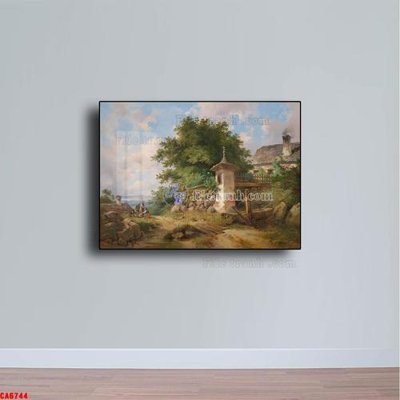 File tranh Tranh sơn dầu phong cảnh châu âu CA6744 (bản gốc) in lụa 3D