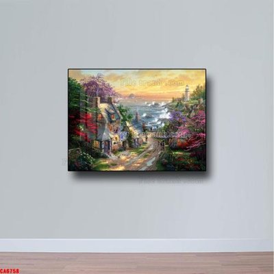 File tranh PSD Tranh sơn dầu phong cảnh châu âu CA6758 chất lượng cao