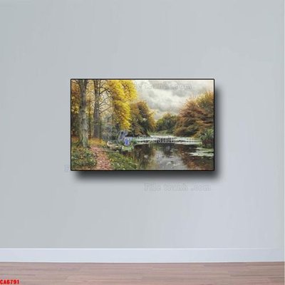 File ảnh Tranh sơn dầu phong cảnh châu âu CA6791 (gốc) in PP, decal