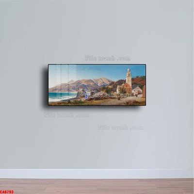 File tranh Tranh sơn dầu phong cảnh châu âu CA6793 (ảnh gốc) in trần 3D