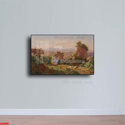 Tải file gốc Tranh sơn dầu phong cảnh châu âu CA6809 dùng cho in ấn