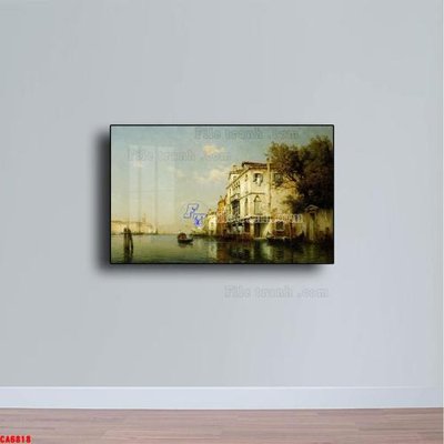 File ảnh Tranh sơn dầu phong cảnh châu âu CA6818 (gốc) cho trang trí nội thất