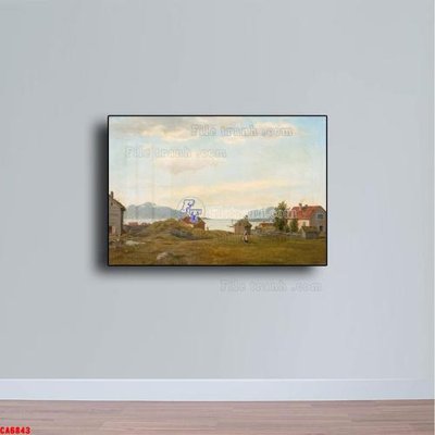 Download file gốc Tranh sơn dầu phong cảnh châu âu CA6843 (in lụa) hoa lá