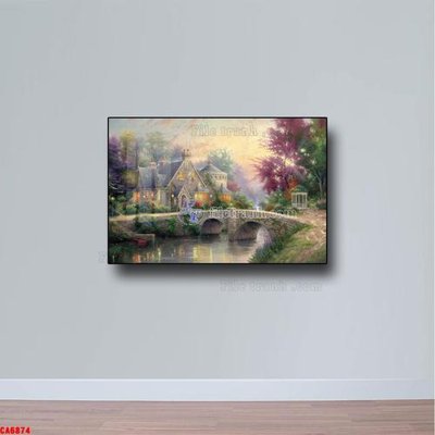 File gốc Tranh sơn dầu phong cảnh châu âu CA6874 (ảnh chi tiết) để in lụa