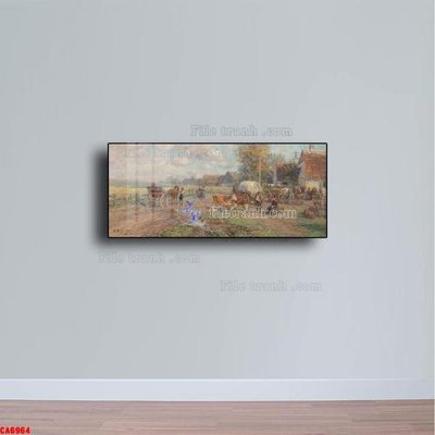 File ảnh Tranh sơn dầu phong cảnh châu âu CA6964 (gốc) in Hiflex
