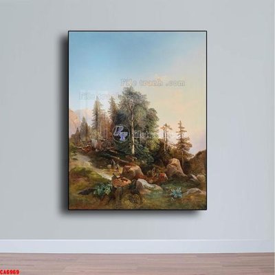 Mua file gốc Tranh sơn dầu phong cảnh châu âu CA6969 (PSD) tại Filetranh.com