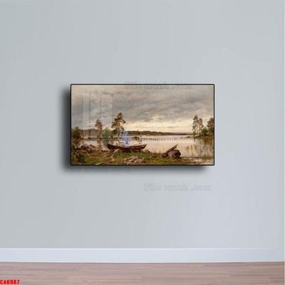 File tranh Tranh sơn dầu phong cảnh châu âu CA6987 (bản gốc) in lụa dán tường