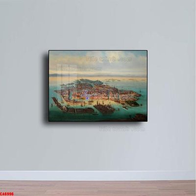 File tranh Tranh sơn dầu phong cảnh châu âu CA6996 (bản gốc) treo quán cafe