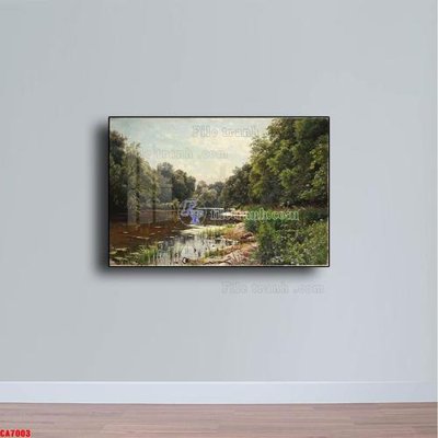 File gốc Tranh sơn dầu phong cảnh châu âu CA7003 (in tráng gương) hiện đại