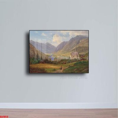 Tải về hình ảnh gốc Tranh sơn dầu phong cảnh châu âu CA7012 sắc nét