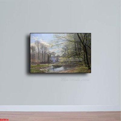 File gốc Tranh sơn dầu phong cảnh châu âu CA7014 (in lụa) họa tiết 3D