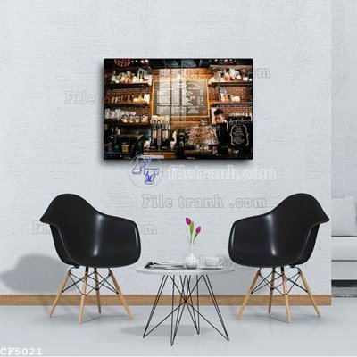 File tranh File tranh treo quán cà phê CF5021 (ảnh gốc) độc quyền