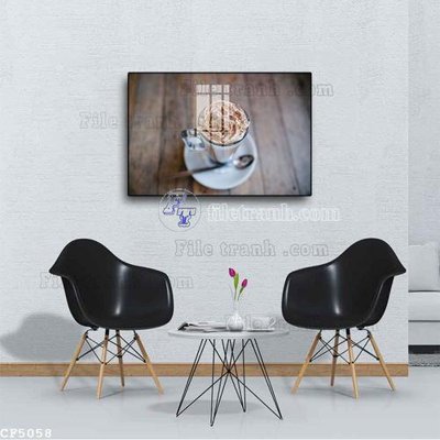 File tranh in mica File tranh treo quán cà phê CF5058 (độ phân giải cao)
