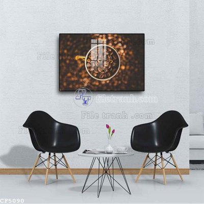 File tranh File tranh treo quán cà phê CF5090 (ảnh gốc) chi tiết rõ ràng