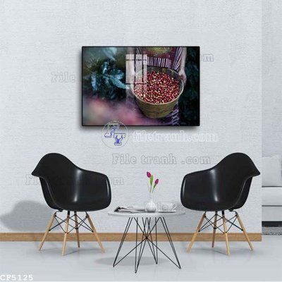 File tranh gốc File tranh treo quán cà phê CF5125 (sắc nét từng chi tiết)